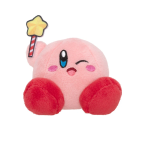 Kirby Mascot Plush Keychain - Kirby With Wand -